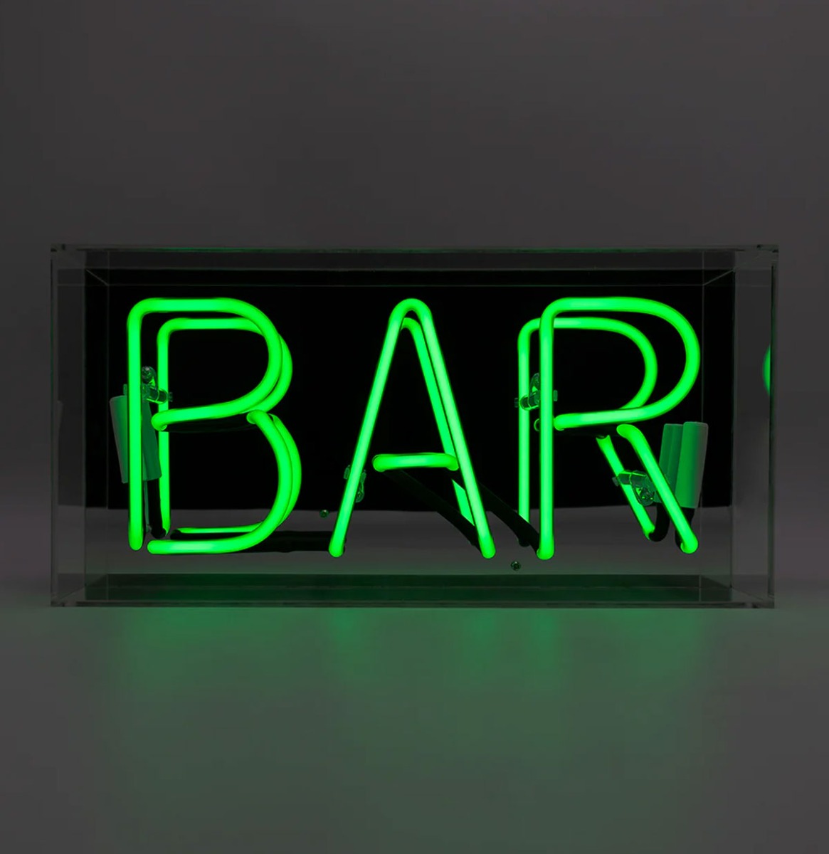 Glas Neon Box - Bar Groen | Fiftiesstore