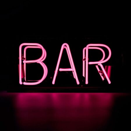 Glas Neon Box - Bar Roze | Fiftiesstore