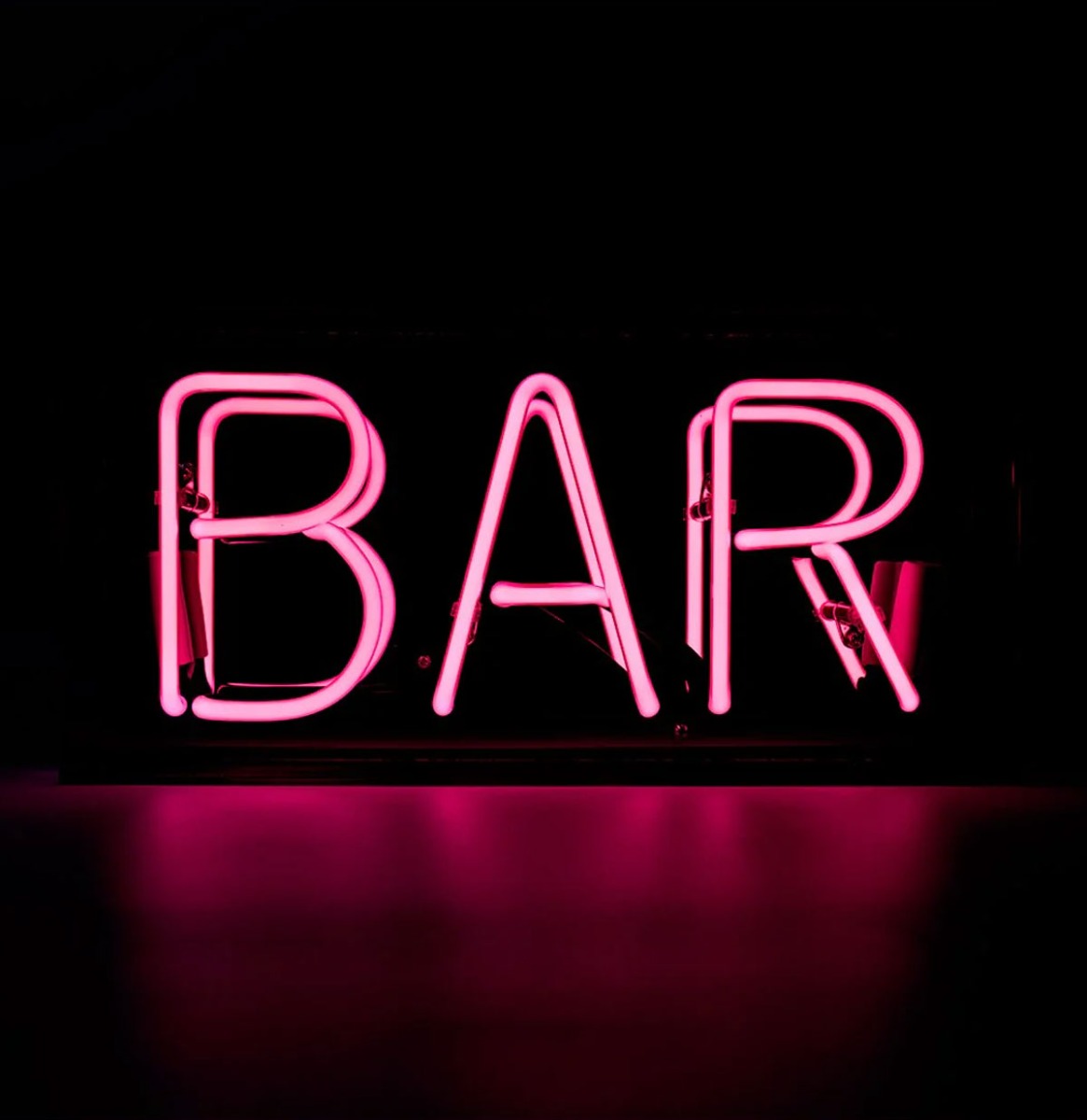 Glas Neon Box - Bar Roze | Fiftiesstore