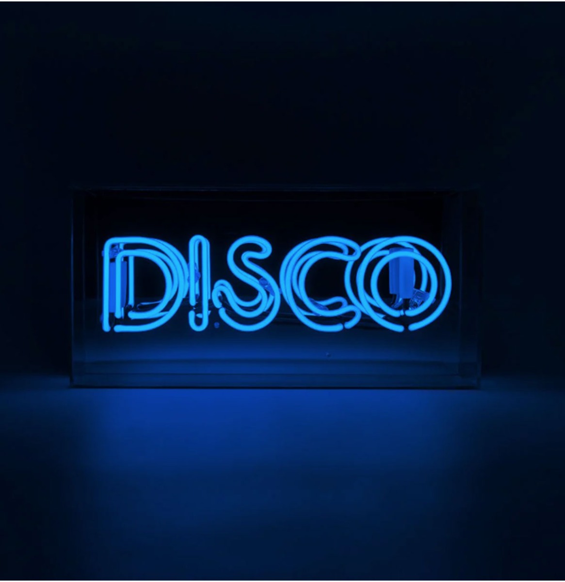 Glas Neon Box - Disco (Blauw) | Fiftiesstore