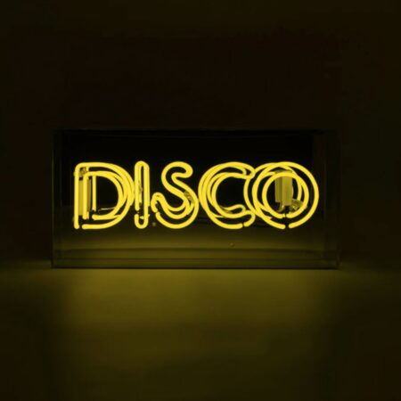 Glas Neon Box - Disco (Geel) | Fiftiesstore