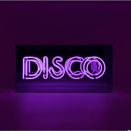 Glas Neon Box - Disco (Paars) | Fiftiesstore