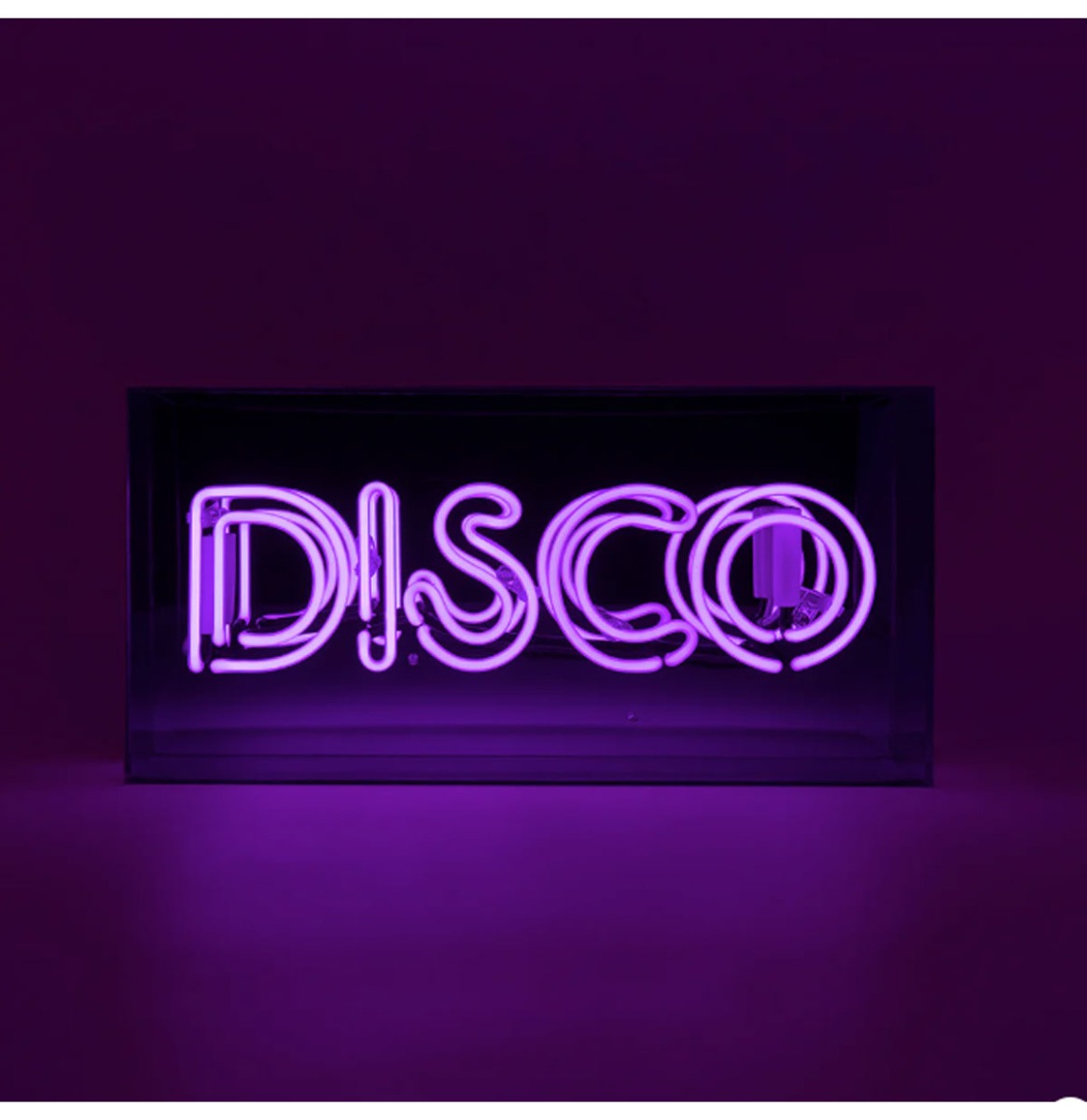Glas Neon Box - Disco (Paars) | Fiftiesstore
