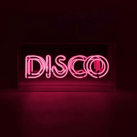 Glas Neon Box - Disco (Roze) | Fiftiesstore