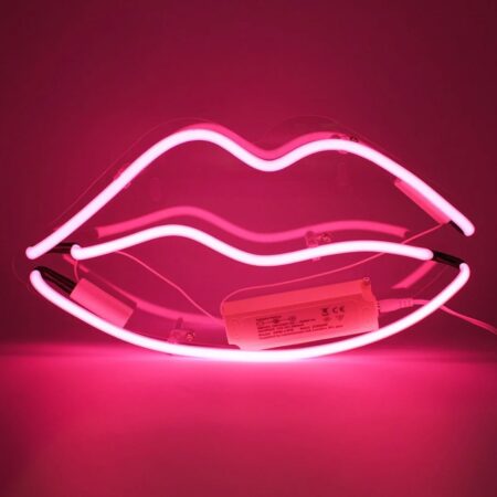 Glas Neon Licht - 'Lippen' Wandbord | Fiftiesstore