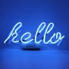 Glas Neon Licht - 'hello' Wandbord | Fiftiesstore