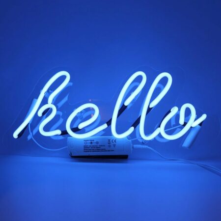 Glas Neon Licht - 'hello' Wandbord | Fiftiesstore