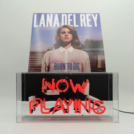 Glazen Neon Box Display - 'Now Playing' | Fiftiesstore