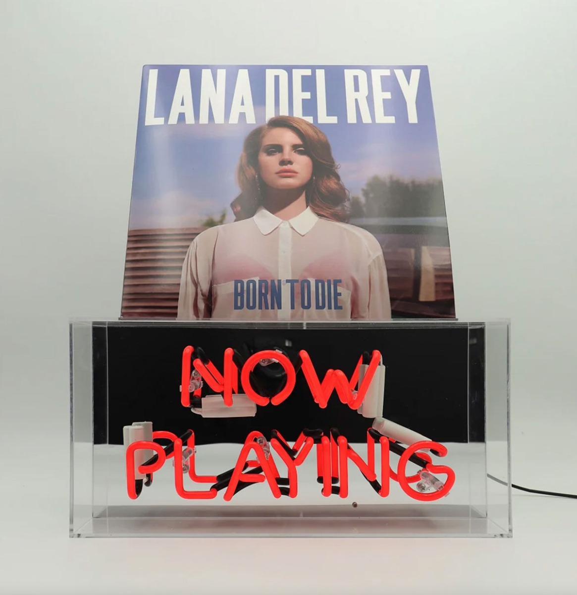 Glazen Neon Box Display - 'Now Playing' | Fiftiesstore