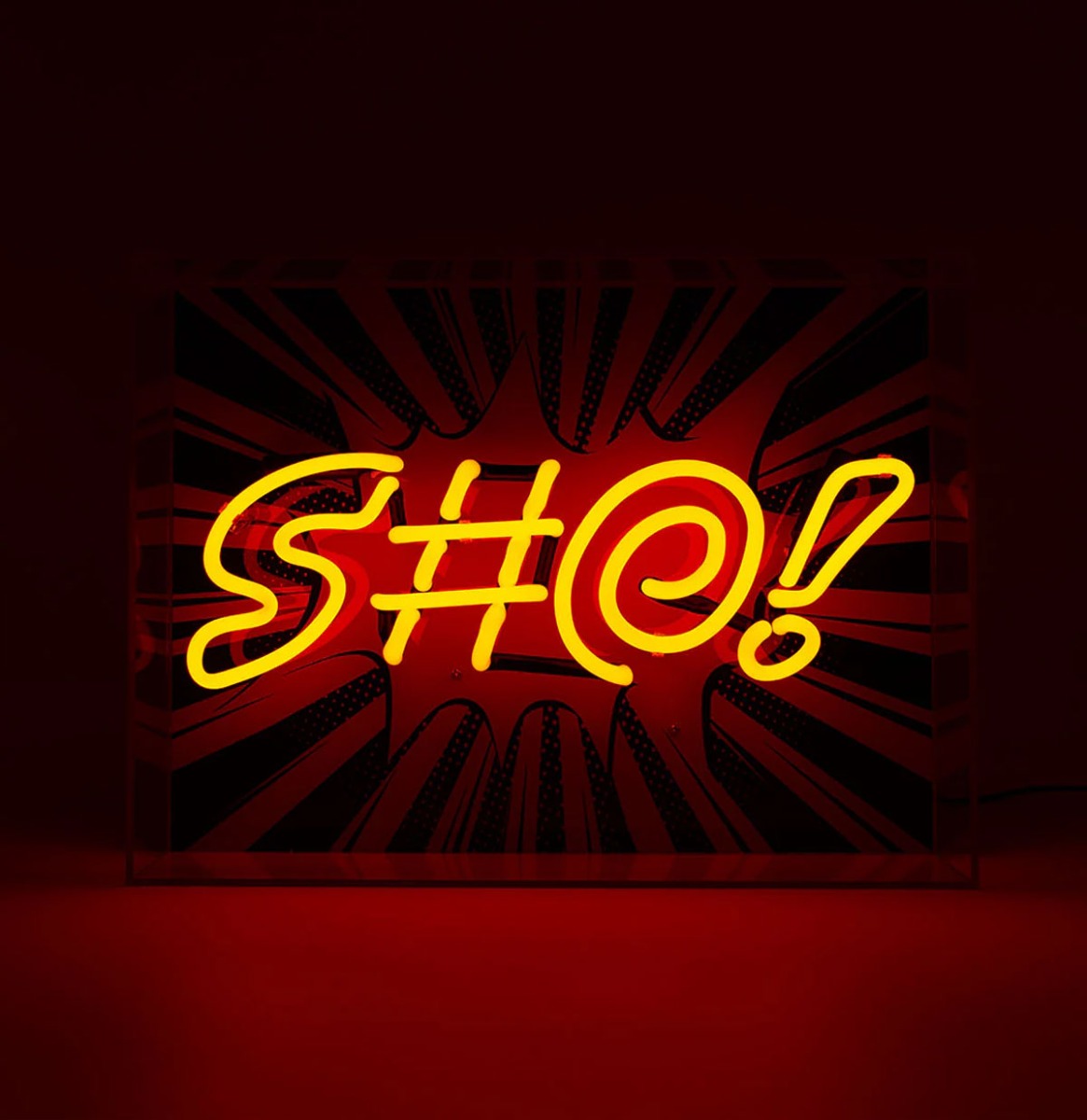 Glazen Neon Box - S#@! - Large | Fiftiesstore