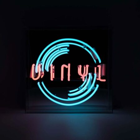 Glazen Neon Box - 'Vinyl' - Large | Fiftiesstore