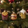 Glazen kerstballen fastfood set - Burger