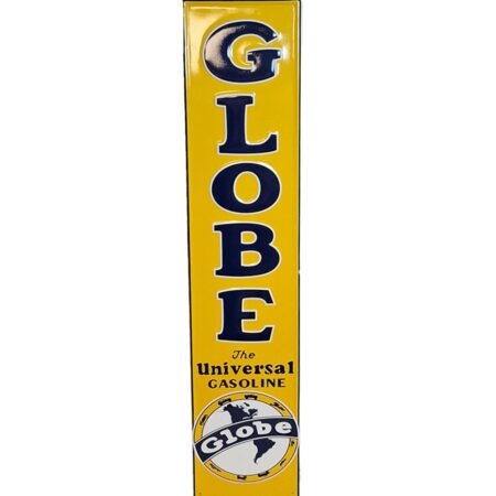 Globe Gasoline Stalen Bord Met Relief - 90 x 20cm | Fiftiesstore