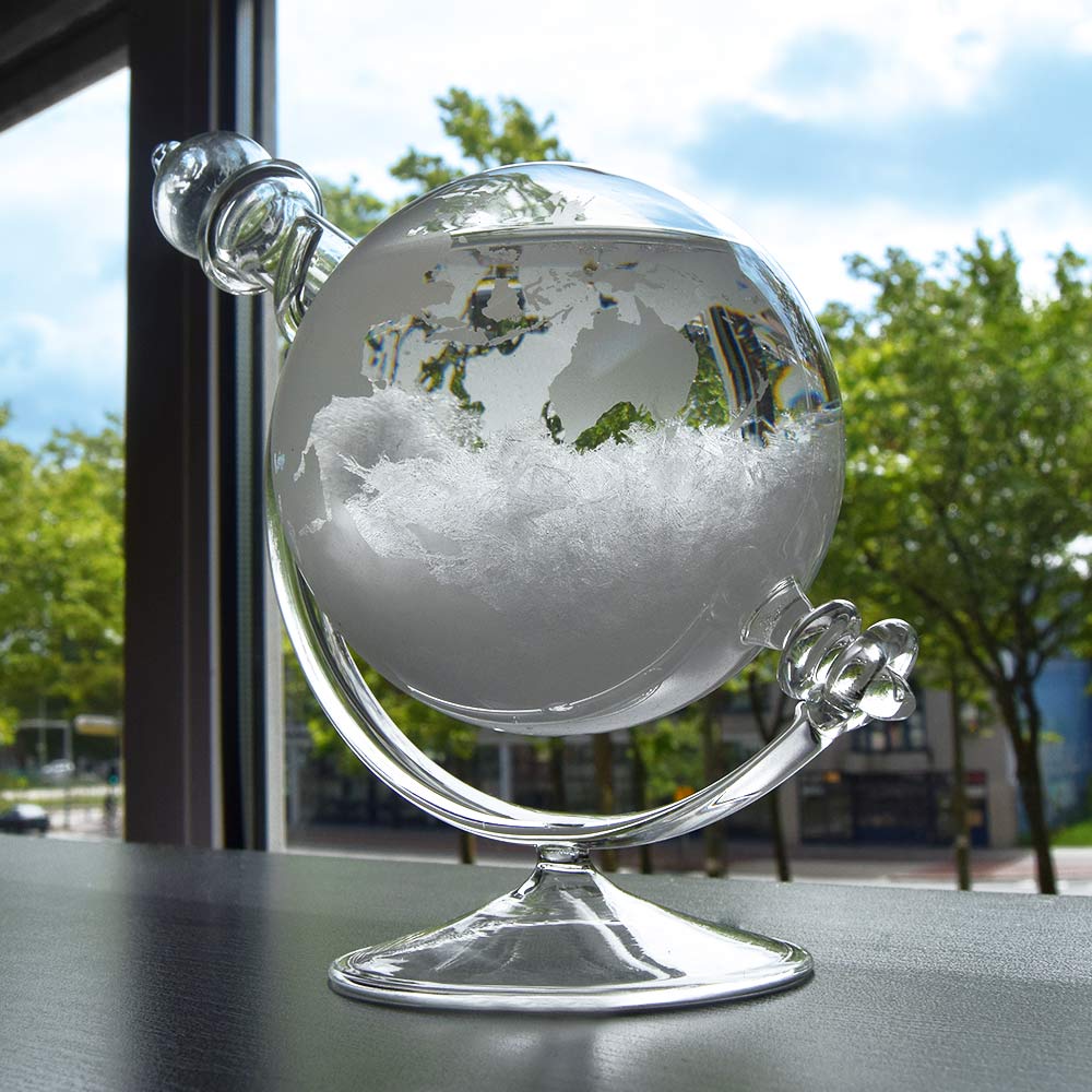 Globe Storm Glass - Weervoorspeller - ⌀20cm - Barometer | MikaMax