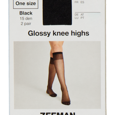 Glossy Kniekousen - Zwart | Zeeman