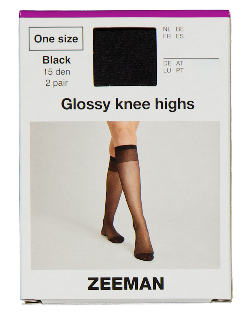 Glossy Kniekousen - Zwart | Zeeman