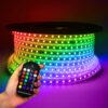 Glow60 RGB LED Strip 50 meter - IP65 waterdicht - Dimbaar - Buiten & Binnen - 60 LEDs/m - 400 Watt 30.000lm - SMD 5050 - IP65 waterdicht - Inkortbaar per meter | HOFTRONIC