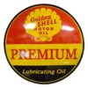 Golden Shell Premium Motor Oil Emaille Bord - Ø50cm | Shell