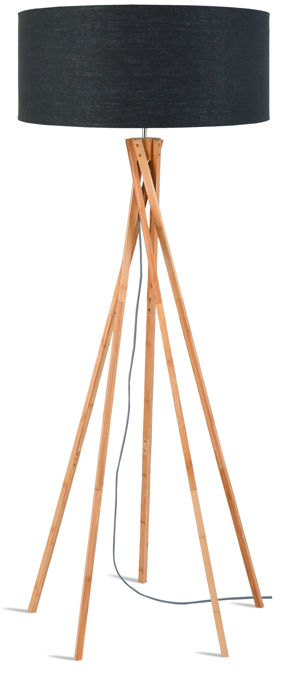 Good&Mojo Vloerlamp 'Kilimanjaro' Bamboe en Eco linnen