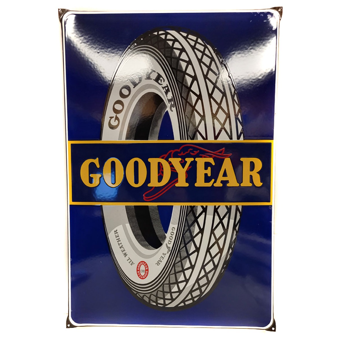 Goodyear Tires Wheel Emaille Bord - 60 x 40 cm | Goodyear