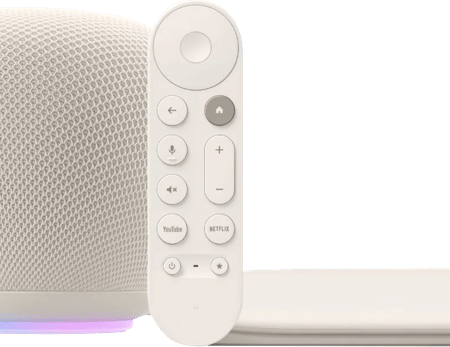 Google Home Speaker Créme + Google TV Streamer 4K