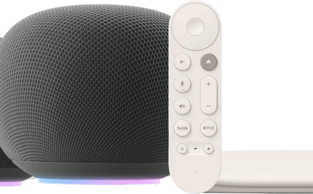 Google Home Speaker Grijs Duo Pack + Google TV Streamer 4K