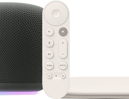 Google Home Speaker Grijs + Google TV Streamer 4K