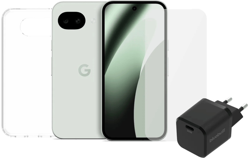 Google Pixel 10a 128GB Lichtgroen 5G + Compleet Accessoirepakket