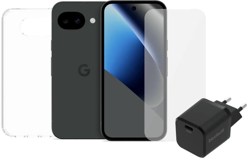 Google Pixel 10a 128GB Zwart 5G + Compleet Accessoirepakket