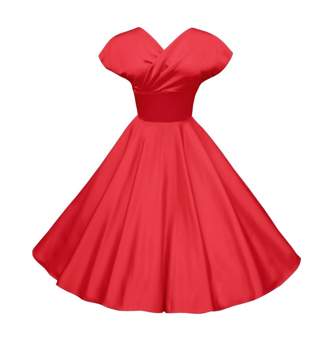 Grace Duchess Dress Satin Red-M | 24% korting | Vivien of Holloway