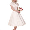 Grace Duchess Satin Dress Ivory-34 (NL)/ 6 (UK) | 35% korting | Vivien of Holloway
