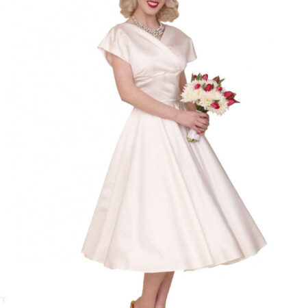 Grace Duchess Satin Dress Ivory-34 (NL)/ 6 (UK) | 35% korting | Vivien of Holloway
