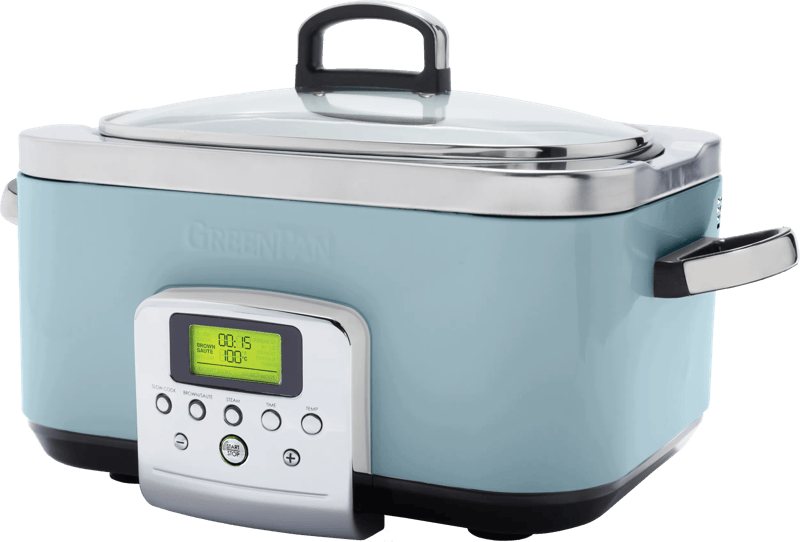 GreenPan Elite Slowcooker Blue Haze 6 Liter