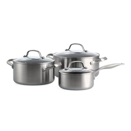 GreenPan Geneva kookset 3delig Pan Zilver | Greenpan