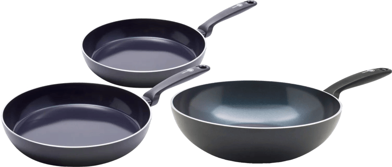 GreenPan Torino Keramische koekenpannenset 24 + 28 cm + Wokpan 28 cm