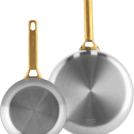 Greenpan Padova Reserve 3-ply Stainless Steel 20 + 28 cm koekenpannenset