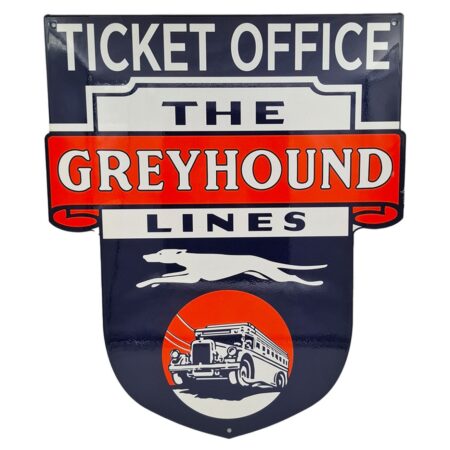 Greyhound Ticket Office Stalen Bord - 61 x 51cm | Fiftiesstore
