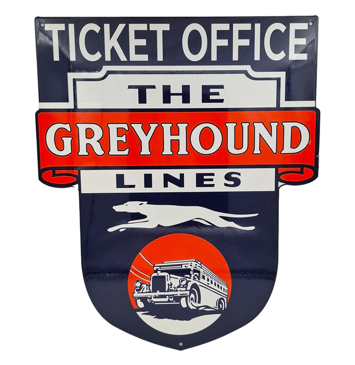 Greyhound Ticket Office Stalen Bord - 61 x 51cm | Fiftiesstore