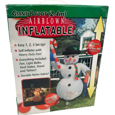 Grote Zelf-opblazende Kerst Sneeuwpop Van 2.4 Meter | Fiftiesstore