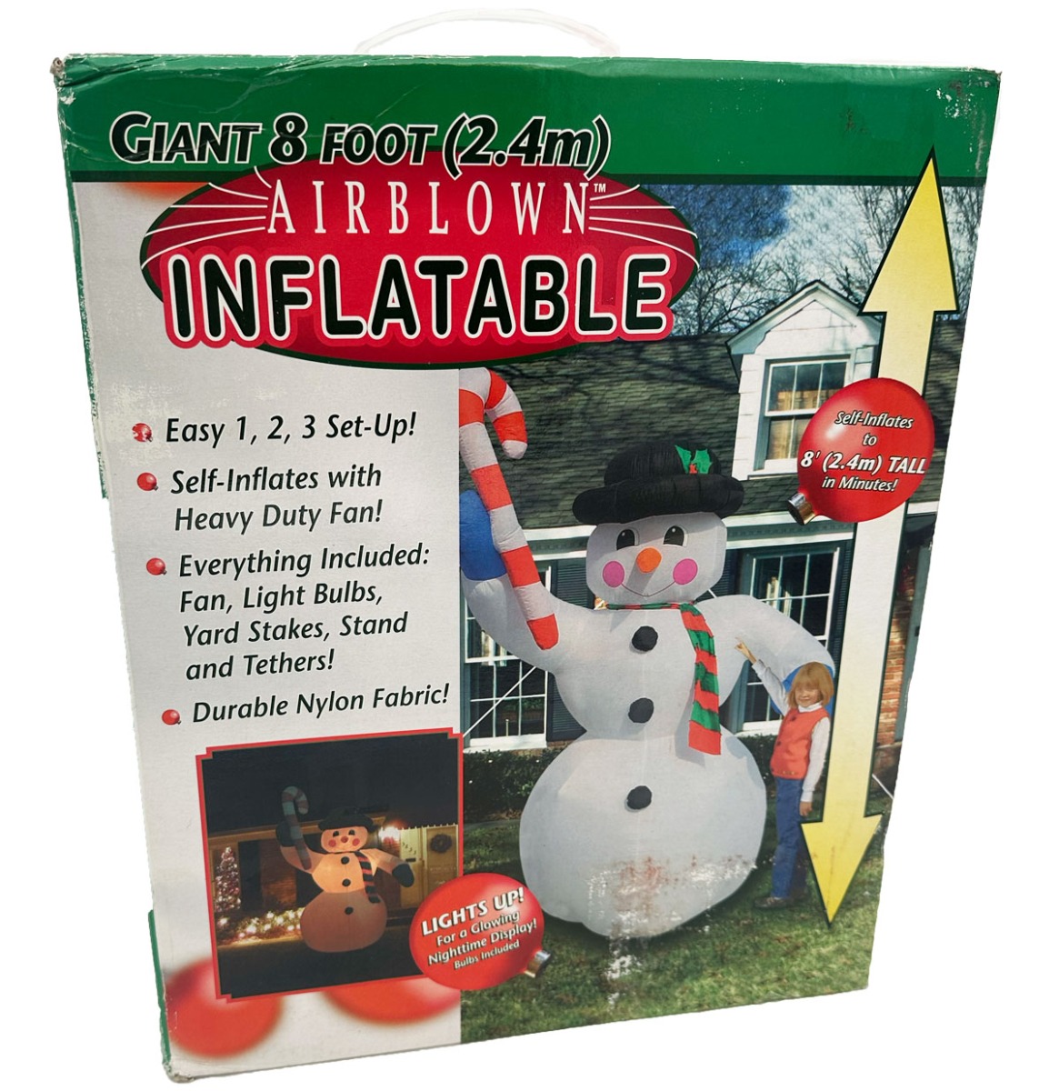 Grote Zelf-opblazende Kerst Sneeuwpop Van 2.4 Meter | Fiftiesstore