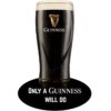 Guinness Only A Guinness Will Do 3D Metalen Bord 32 x 48 cm | Guinness