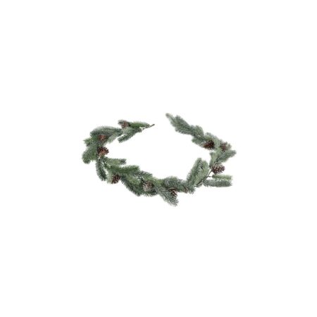 Guirlande groen/glitter kunststof 183cm | Countryfield