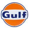 Gulf 1963 Logo Rond Stalen Bord - 30 cm | Gulf