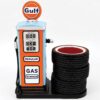 Gulf 1963 Resin Benzinepomp Pennenhouder en Bureau Organiser | Gulf