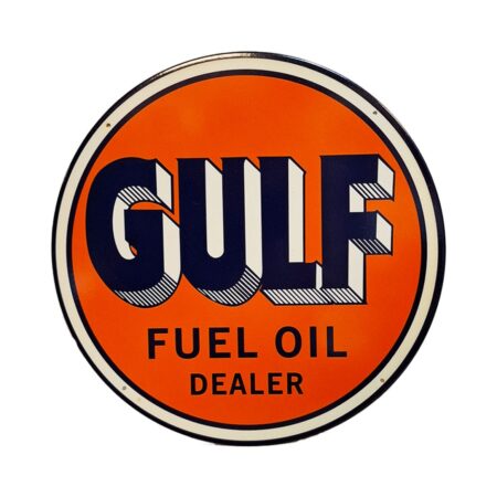 Gulf Fuel Oil Dealer Stalen Bord - Ø30cm | Gulf