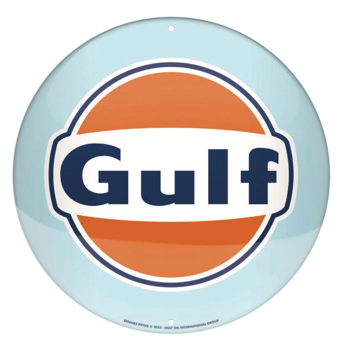 Gulf Logo Disc Metalen Wandbord met Reliëf 35 cm | Gulf