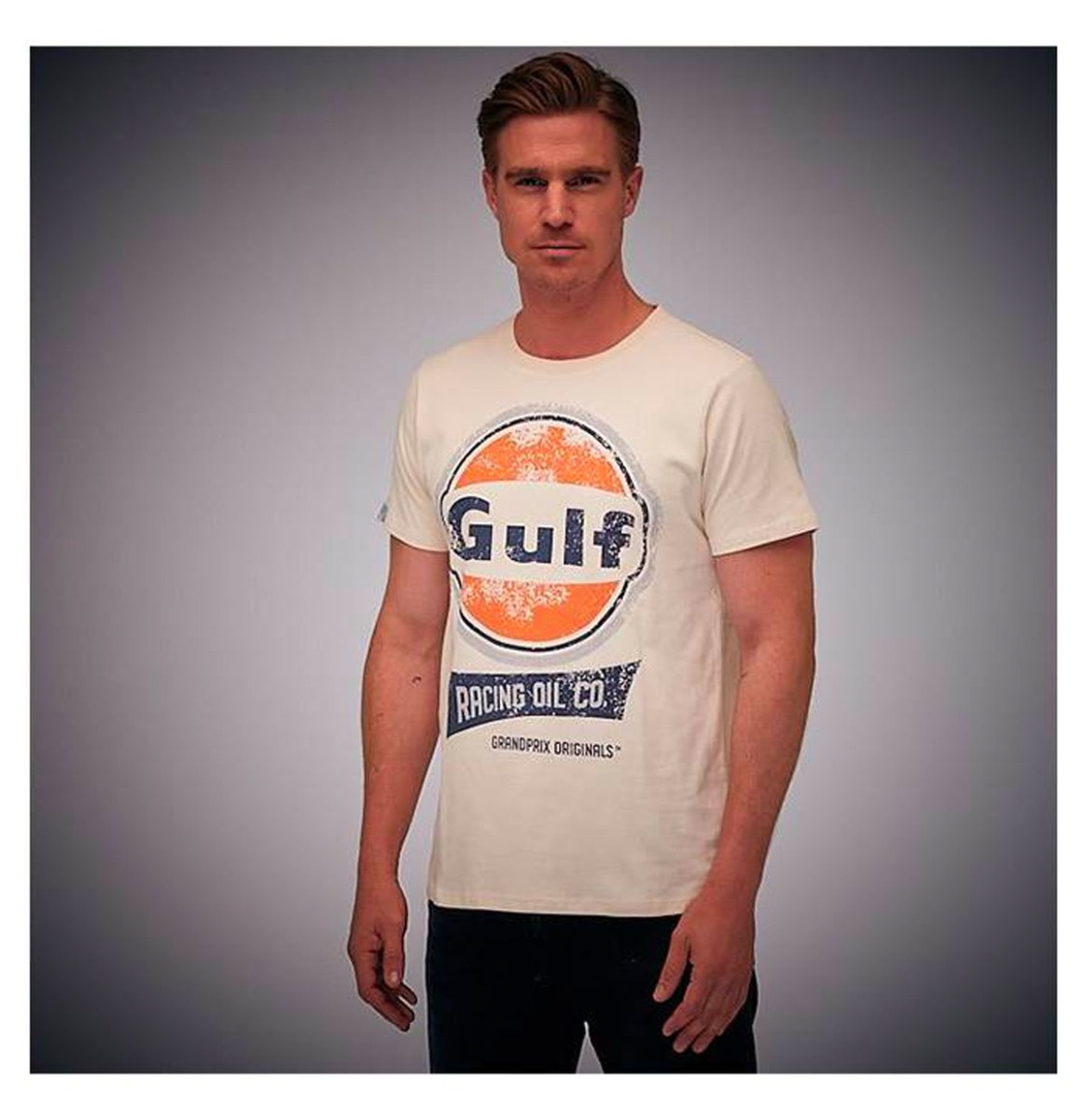 Gulf Oil Racing T-Shirt Cream -L | Gulf