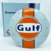 Gulf Racing Emaille Bord 30 cm Rond - Officieel Gelicentieerd door Bennies Fifties | Gulf