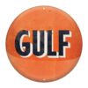 Gulf Vintage Logo Disc Metalen Wandbord met Reliëf 35 cm | Gulf
