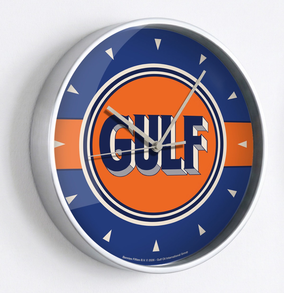 Gulf Vintage Logo Wandklok - 30.5 cm | Gulf